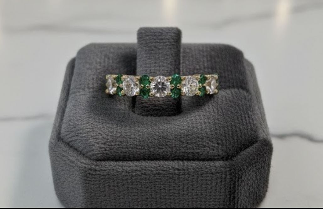 10KY CR EMERALD 1.0TW LGD RING