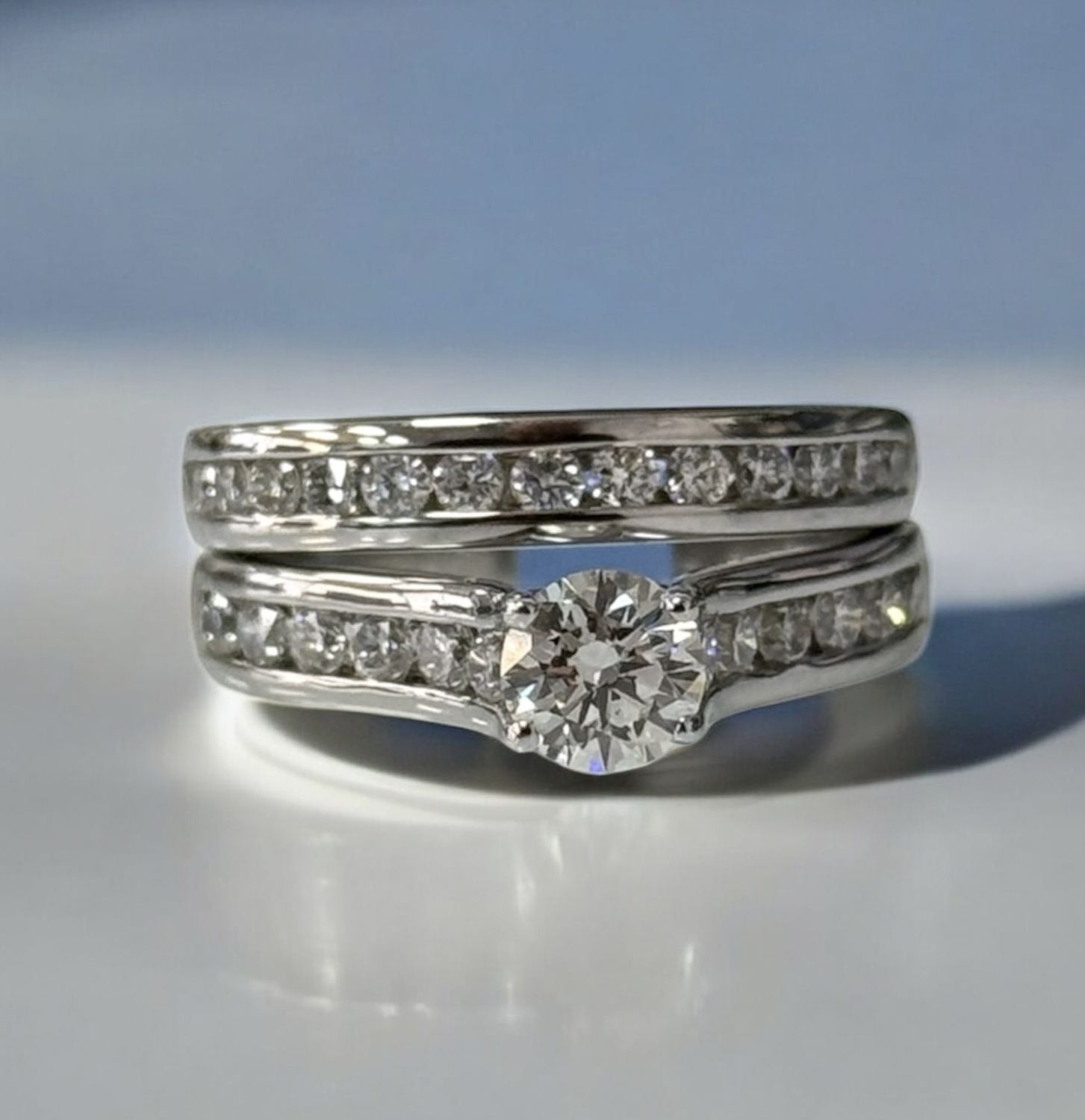 14KW 1.50CTW LAB BRIDAL SET 7.3G