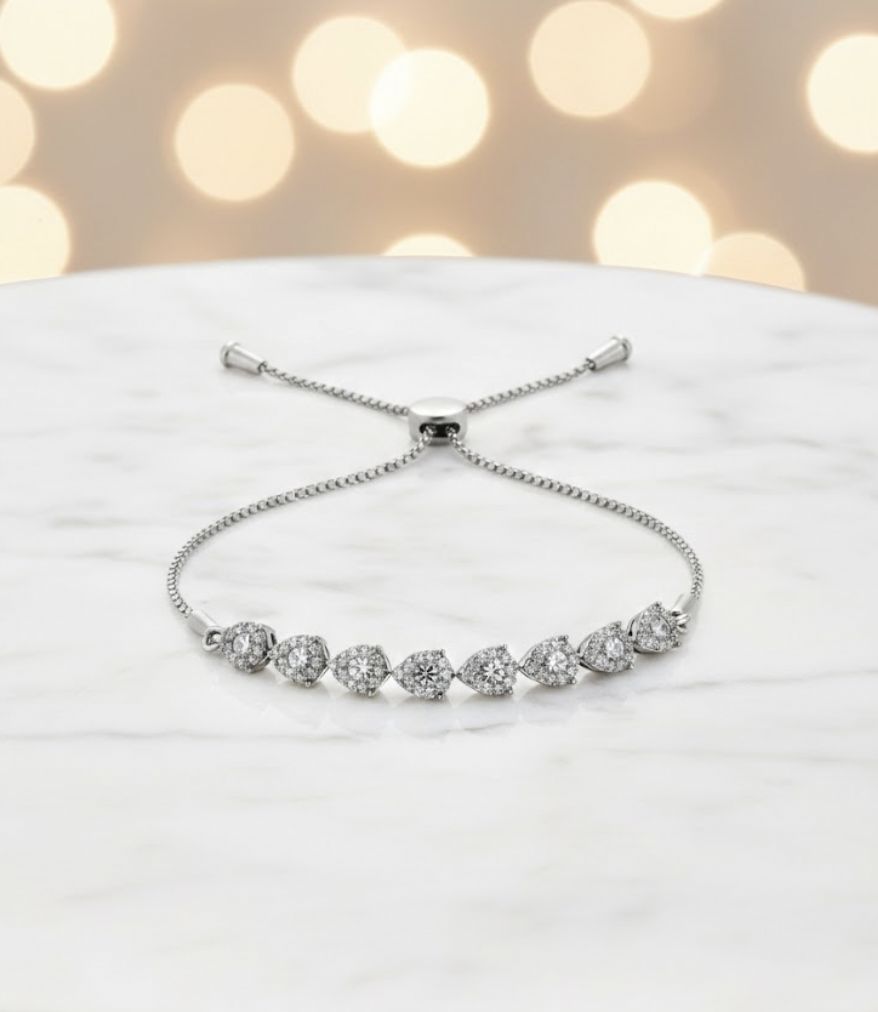 10KW .50CTW LGD BOLO BRACELET 4.4G