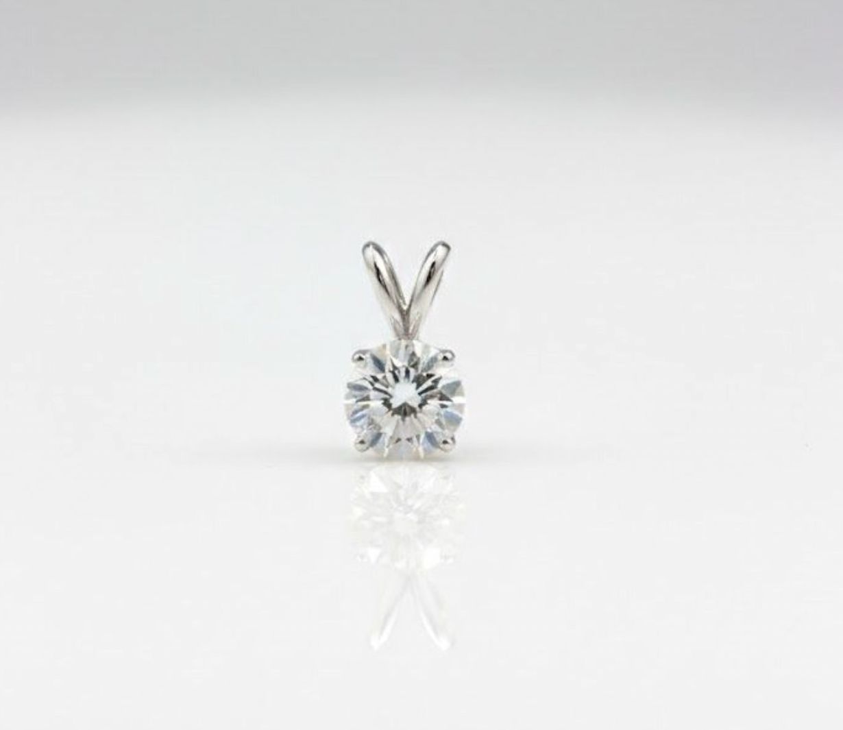 14K 1CT LAB DIA SOLITAIRE PENDANT