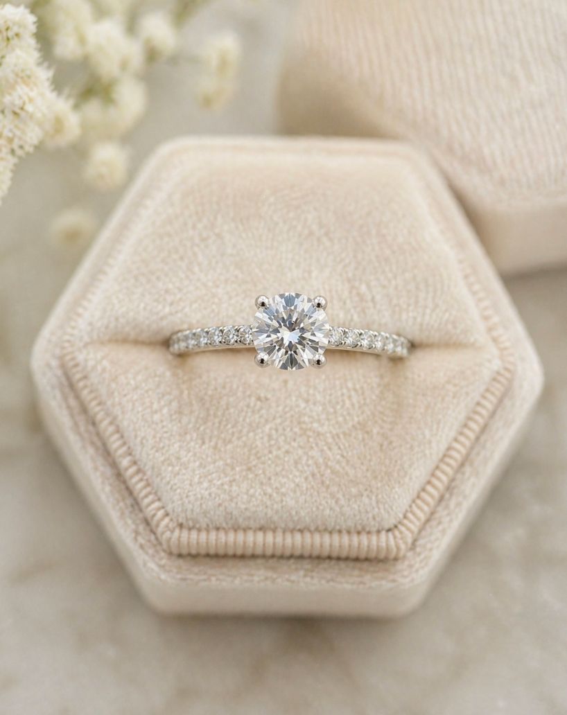 14KW .40TW NAT SIDE 1.05CT LAB RING