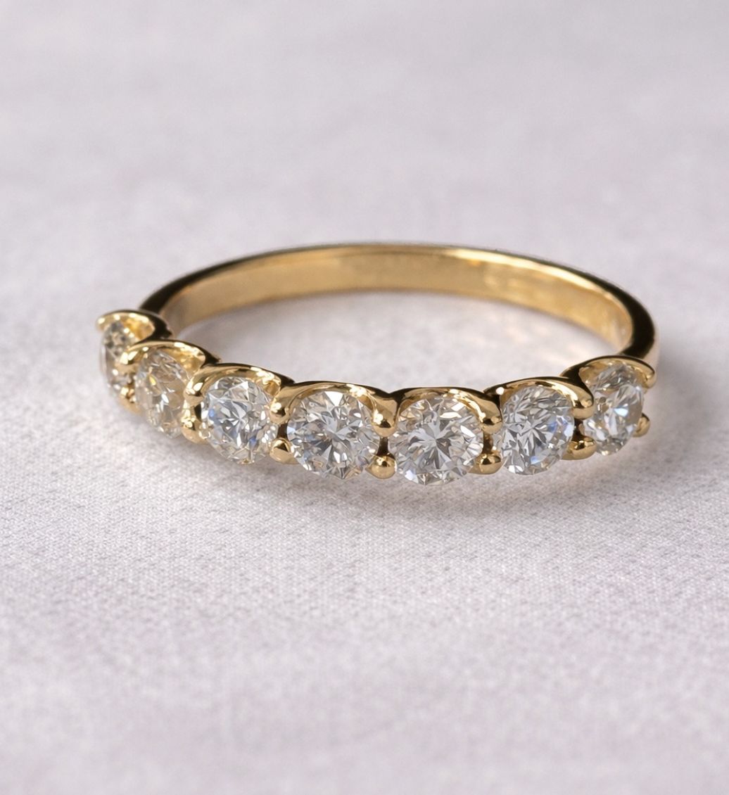 14KY LAB DIA BAND, Size: .90TW