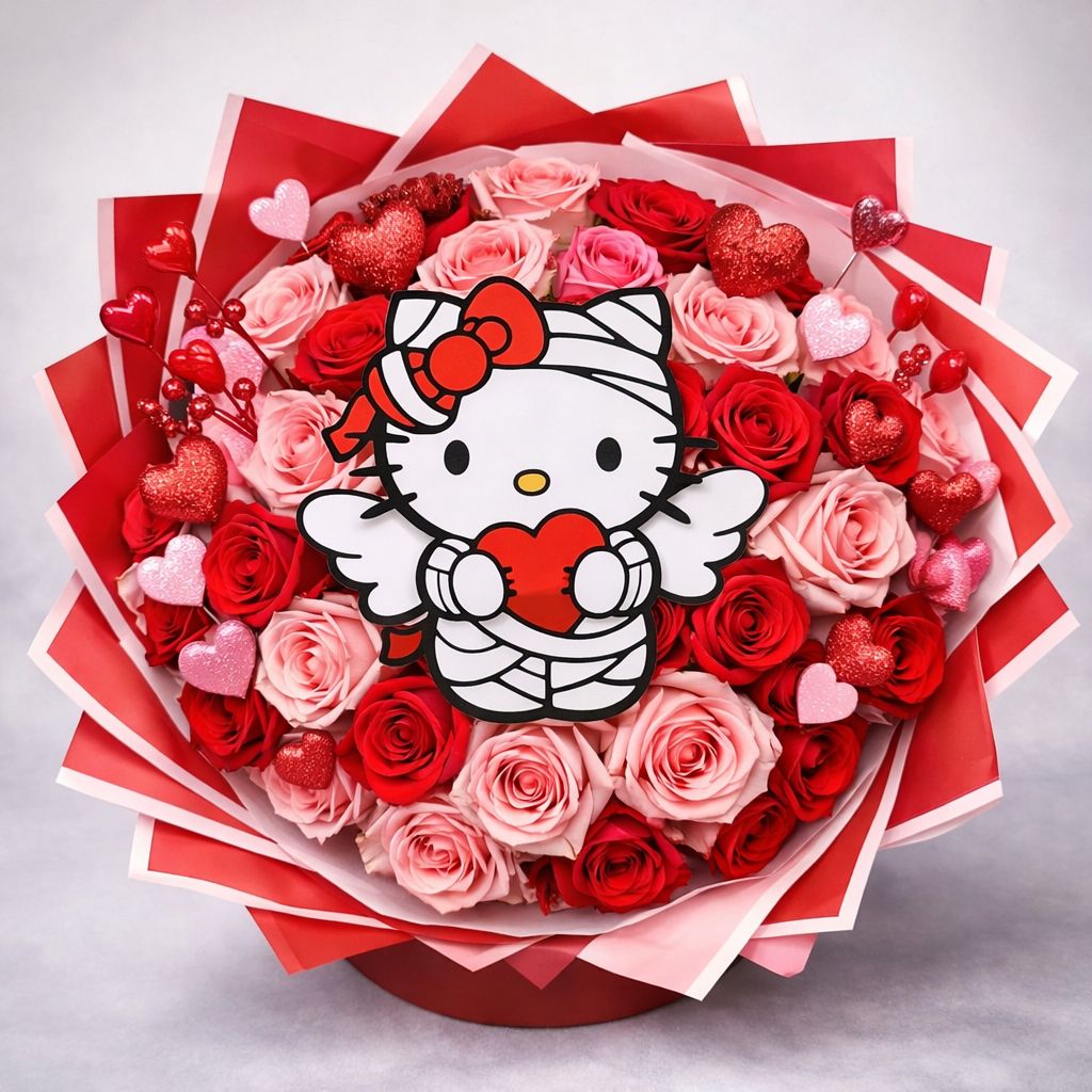 Hello Kitty Love 50 Roses