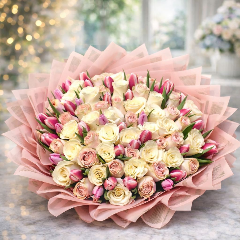 Pink Whispers 50 Roses