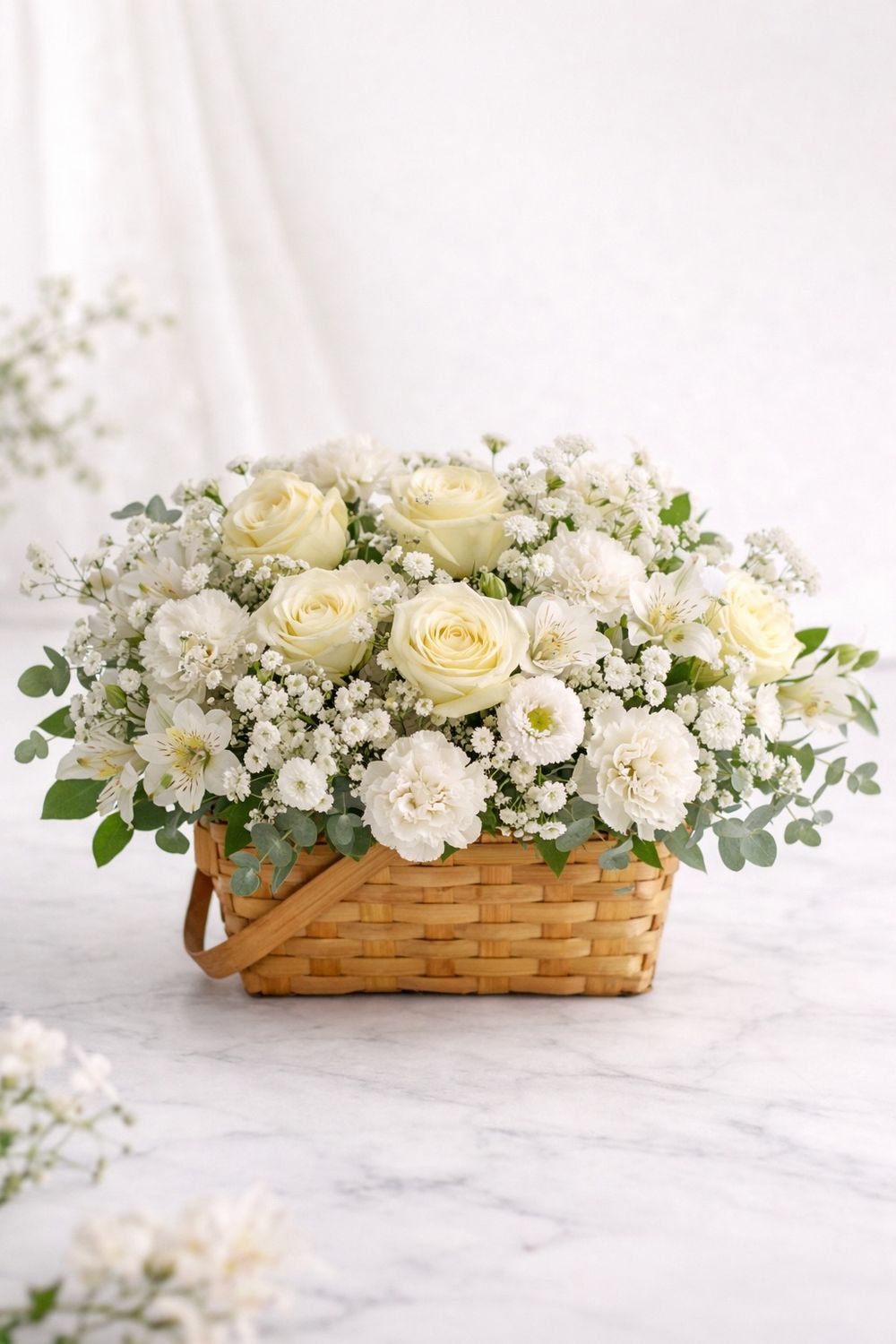 Ivory Elegance Basket
