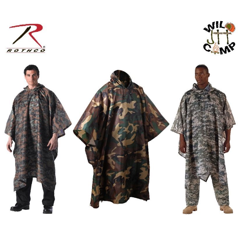 Rothco GI Type Military Rip-Stop Poncho 軍規抗撕裂斗篷雨衣｜JTT Wild Camp