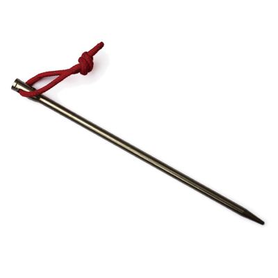 VARGO Titanium Nail Peg with cord 6pcs Set 鈦金屬針狀營釘6支 (備有反光營繩) | 堅硬土壤使用 VARGO Titanium Nail Peg with cord 6pcs Set 鈦金屬針狀營釘6支 (備有反光營繩) | 堅硬土壤使用