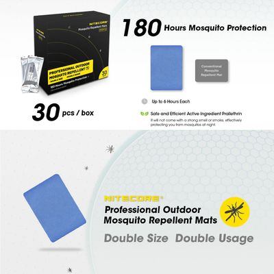 NITECORE MRM10 Professional Outdoor Mosquito Repellent Mats 30pcs/box 30片驅蚊片補充裝 (180小時) NITECORE MRM10 Professional Outdoor Mosquito Repellent Mats 30pcs/box 30片驅蚊片補充裝 (180小時)