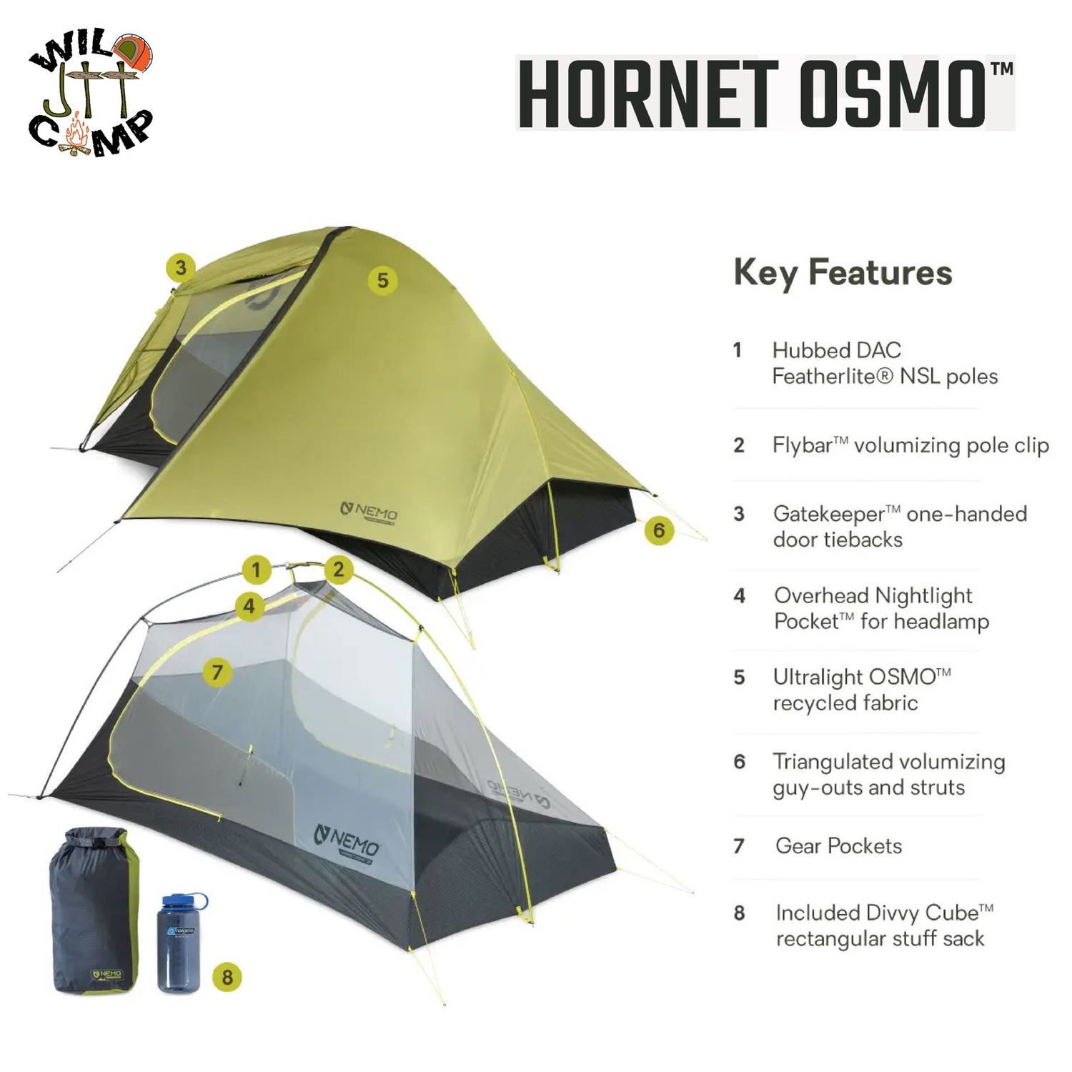 NEMO Hornet OSMO™ 2P Ultralight Backpacking Tent 2人超輕帳篷 | 露營 Camping NEMO Hornet OSMO™ 2P Ultralight Backpacking Tent 2人超輕帳篷 | 露營 Camping
