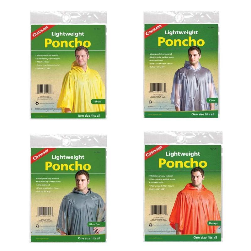 COGHLAN'S Vinyl Lightweight Poncho 成人輕便斗篷雨衣｜臨時防雨