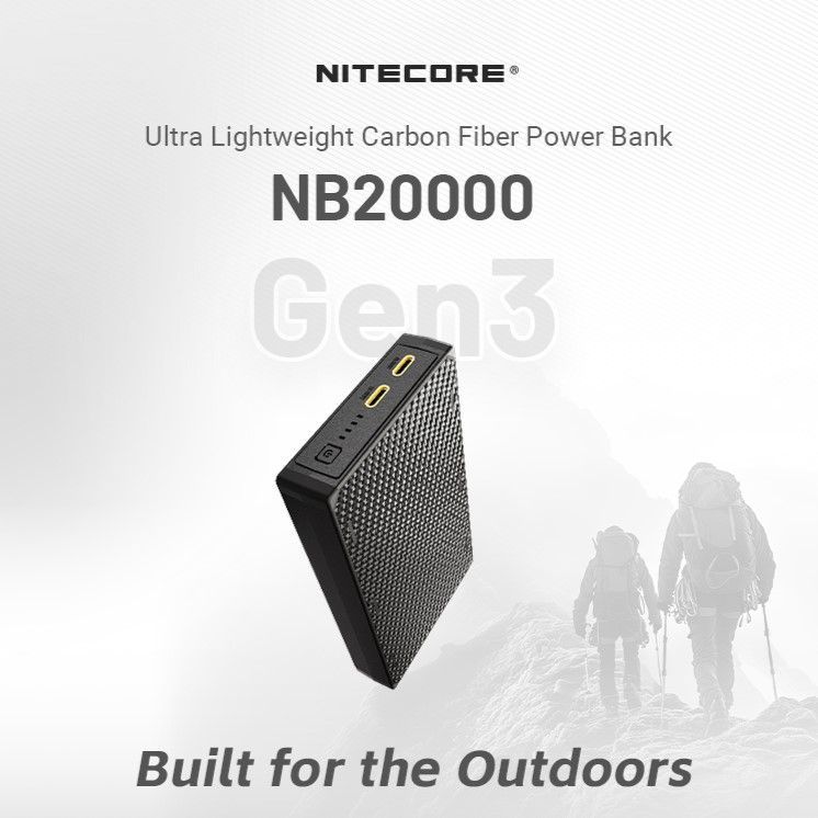 NITECORE NB20000 Gen3 Ultralight Carbon Power Bank 超輕碳纖行動電源(第三代)