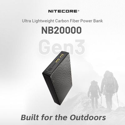 NITECORE NB20000 Gen3 Ultralight Carbon Power Bank 超輕碳纖行動電源(第三代)