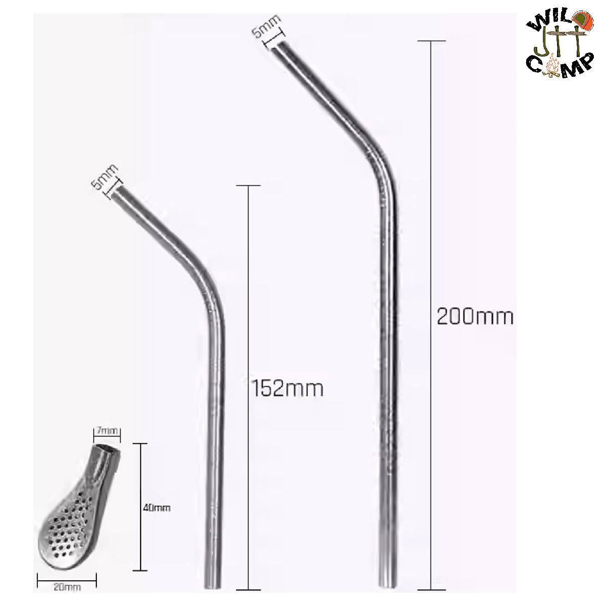 SilverAnt 純鈦吸管帶花茶頭 Titanium Straw with tea filter head | 環保