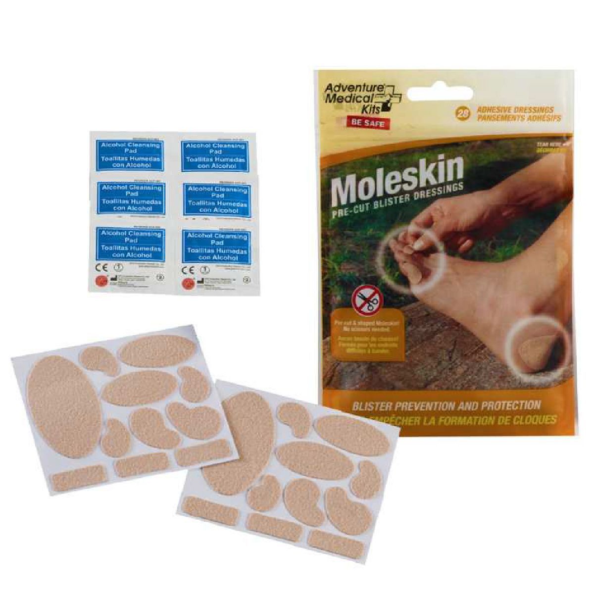 Adventure Medical Kits Moleskin Per-Cut and Shaped 預防及舒緩水疱套裝 Adventure Medical Kits Moleskin Per-Cut and Shaped 預防及舒緩水疱套裝