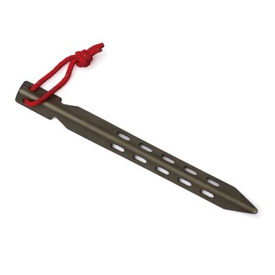 VARGO Titanium Ascent small tent Stake 鈦金屬V形營釘(備有反光營繩) | 沙質土壤或積雪地使用 VARGO Titanium Ascent small tent Stake 鈦金屬V形營釘(備有反光營繩) | 沙質土壤或積雪地使用