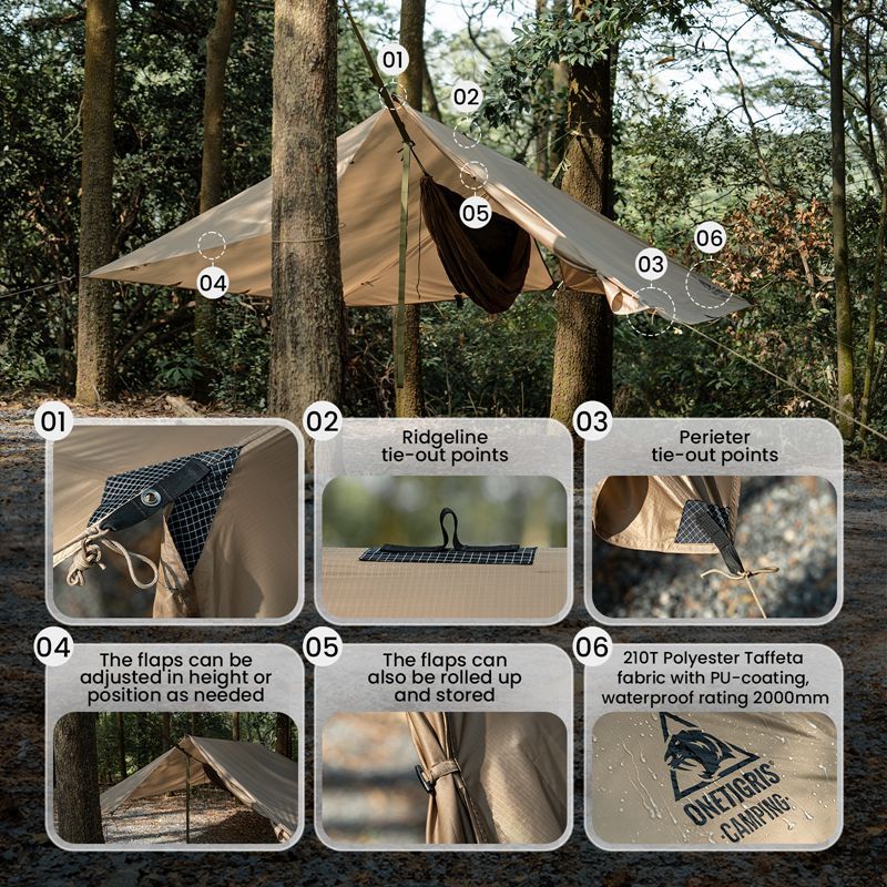 oneTigris PROTEUS Rain Fly Camping Tarp 天幕|吊床/行山庇護所
