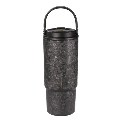 ​SilverAnt Titanium Insulated Tumbler 880ml 雙層真空純鈦隨行杯 | 附濾網與提手 | 輕量化大容量保溫杯