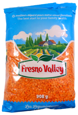 FRESNO VALLEY - RED SPLIT
LENTILS 908GR