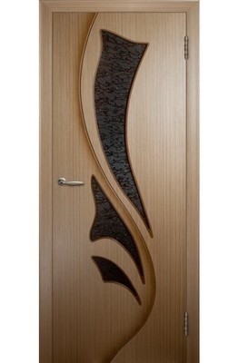 Дверь остекленная шпонированная "Лилия" дуб, Ковров