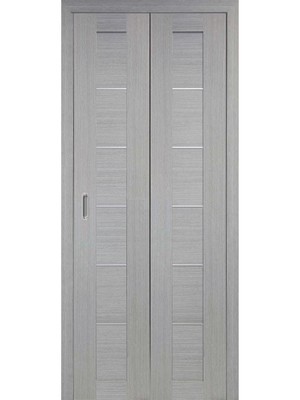 Дверь-книжка Оптима Порте "апп 501.1" (молдинги), дуб серый