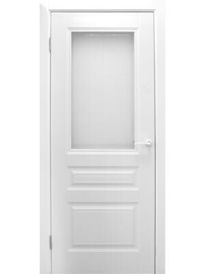 Дверь межкомнатная остекленная "АМПИР", эмаль белая