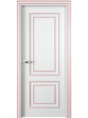 Дверь "PV 2", белоснежный софт, глухая, Vitory