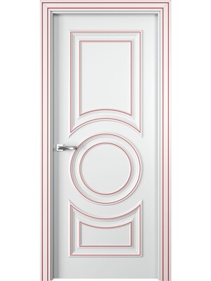 Дверь "PV 4", белоснежный софт, глухая, Vitory