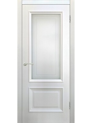 Дверь межкомнатная остекленная "РИВЬЕРА", эмаль белая