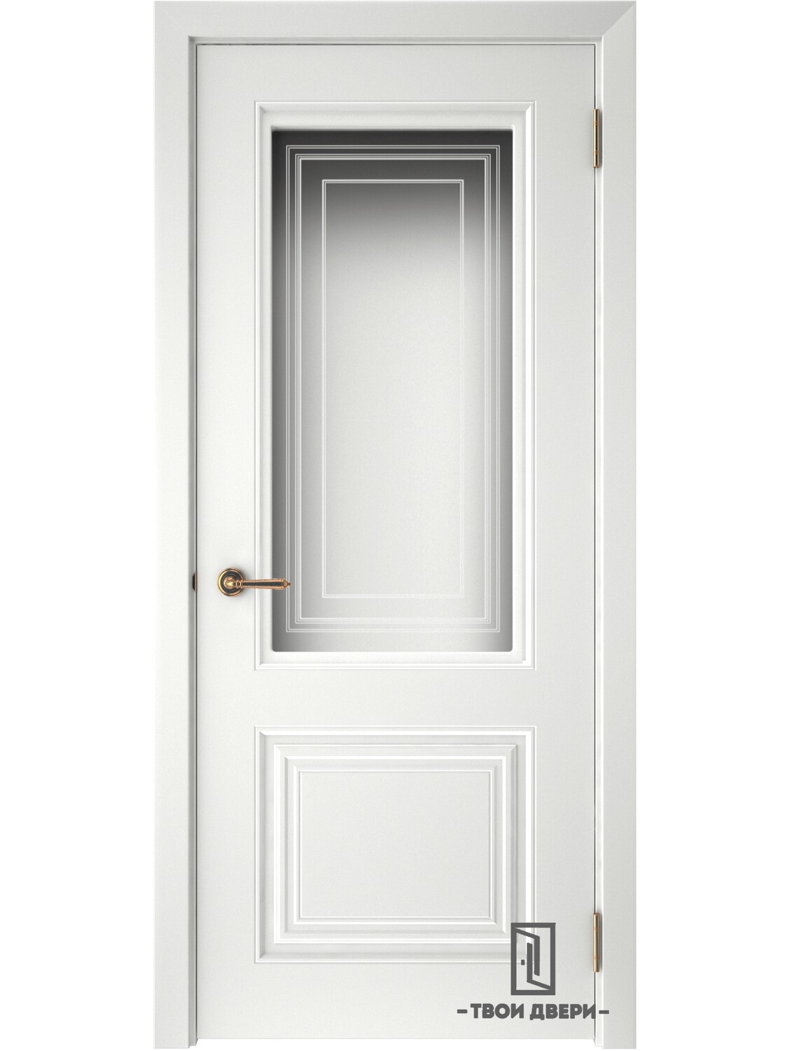Дверь скиновая "СКАНДИ 2" эмаль, остекленная
