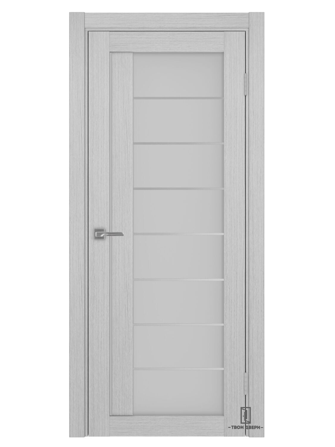 Дверь межкомнатная "Оптима Порте АСС 524" молдинги, дуб серый