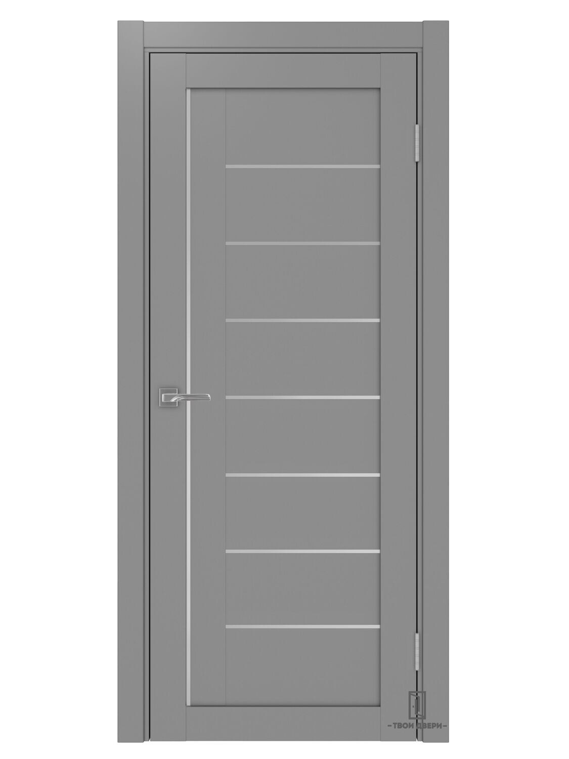 Дверь межкомнатная "Оптима Порте АПП 524" молдинги, дуб серый