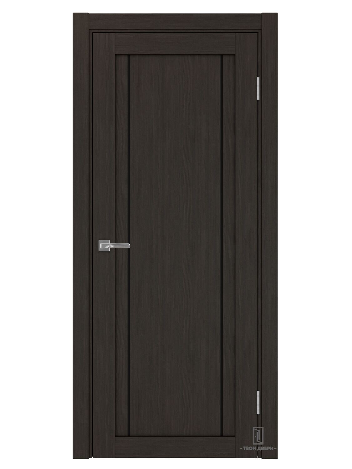 Дверь межкомнатная АПП 522.111 (черные молдинги), венге