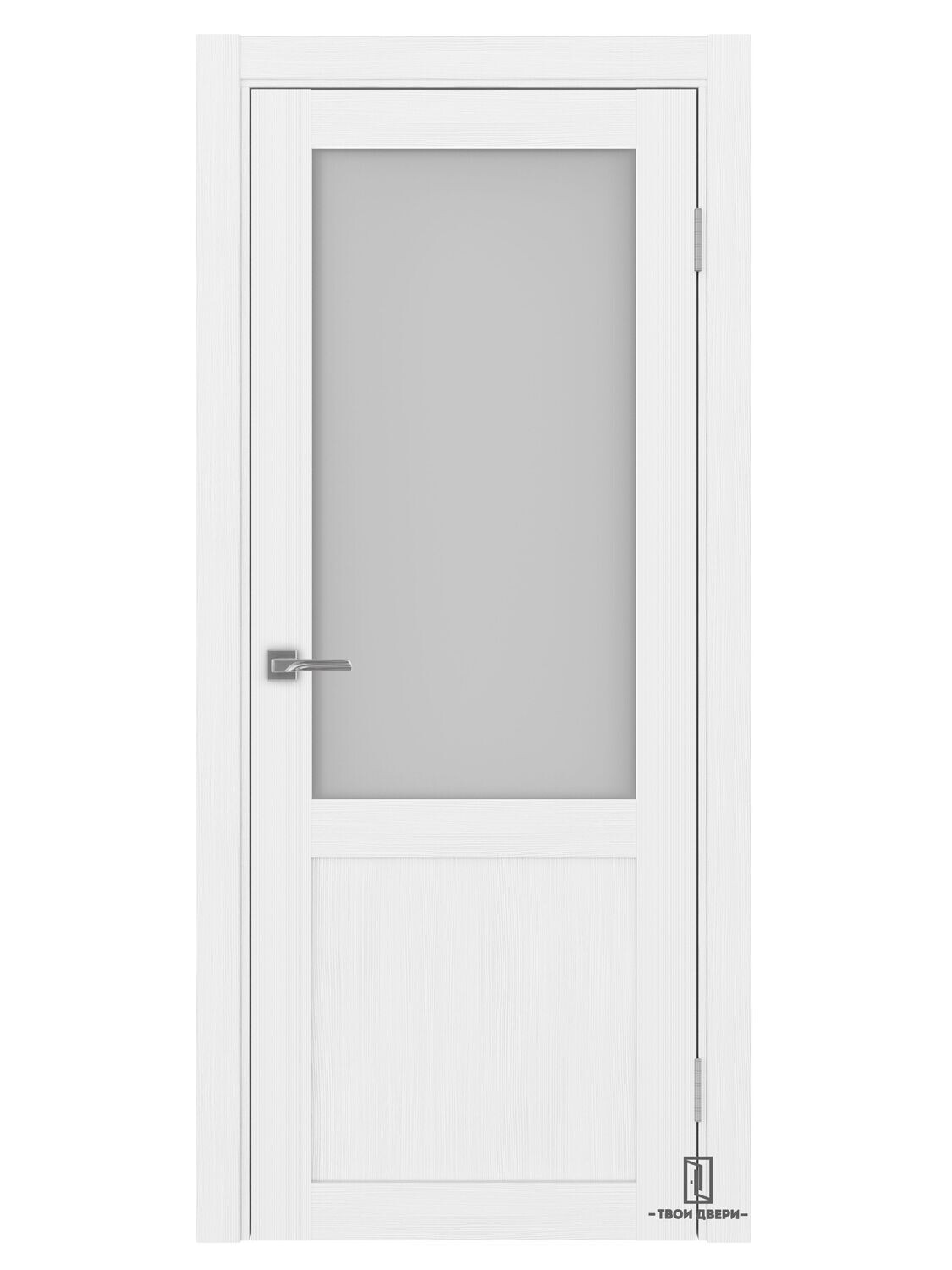 Дверь межкомнатная Оптима Порте 502.21, белый лед, Ширина полотна, мм: 600