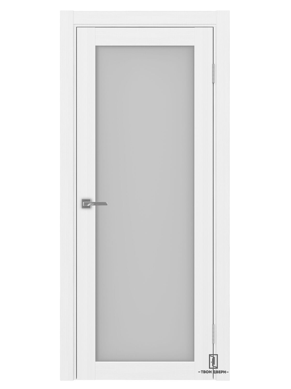 Дверь межкомнатная остекленная 501.2, белый лед