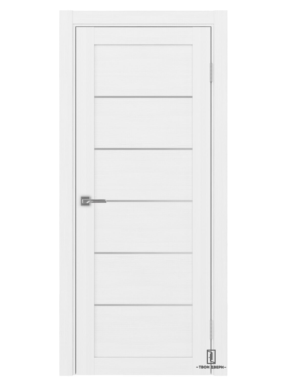 Дверь межкомнатная АПП 501.1 (молдинги), белый лед