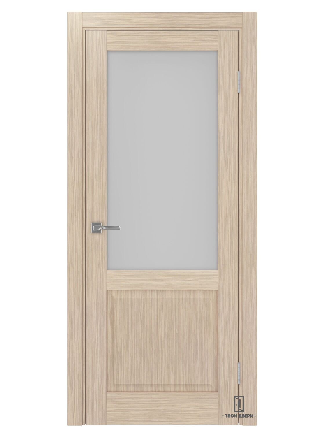 Дверь межкомнатная остекленная Оптима Порте "602", беленый дуб