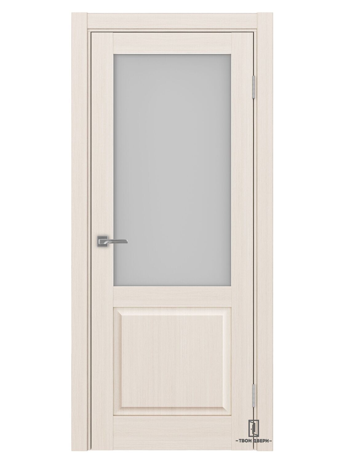 Дверь межкомнатная остекленная Оптима Порте "602", ясень перламутровый