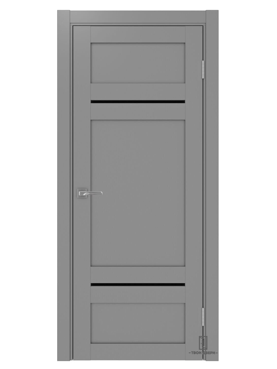 Дверь межкомнатная Оптима Порте 532.12121, серый (лакобель)