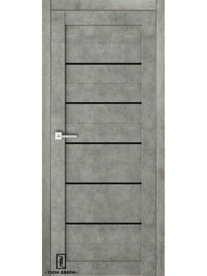 Дверь межкомнатная "ЭКОвуд 9", цемент серый