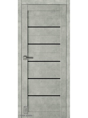 Дверь межкомнатная "ЭКОвуд 9", бетон белый