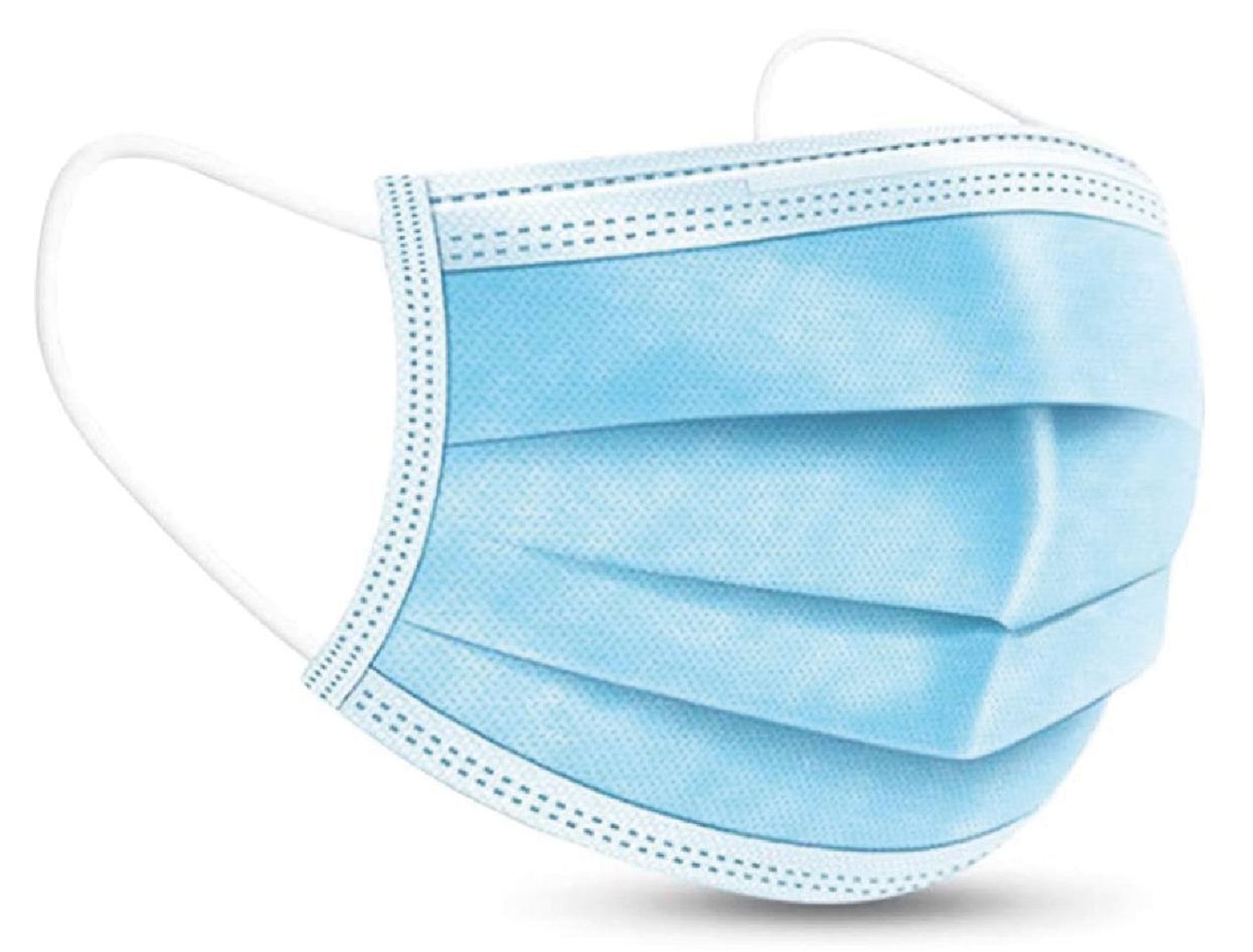 MASQUES CHIRURGICAUX ELAST.MEDICLINIC BLEUE 3 PLIS TYPE IIR