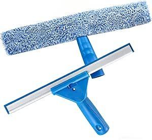 Raclette à vitres Professionnelle 30 cm lave vitres avec raclette Silicone et brosse Microfibre 2 en 1 kit , Set Nettoyage Vitre pour salle de bain/ Douche/ vitres / Miroirs et voiture Raclette à vitres Professionnelle 30 cm lave vitres avec raclette Silicone et brosse Microfibre 2 en 1 kit , Set Nettoyage Vitre pour salle de bain/ Douche/ vitres / Miroirs et voiture
