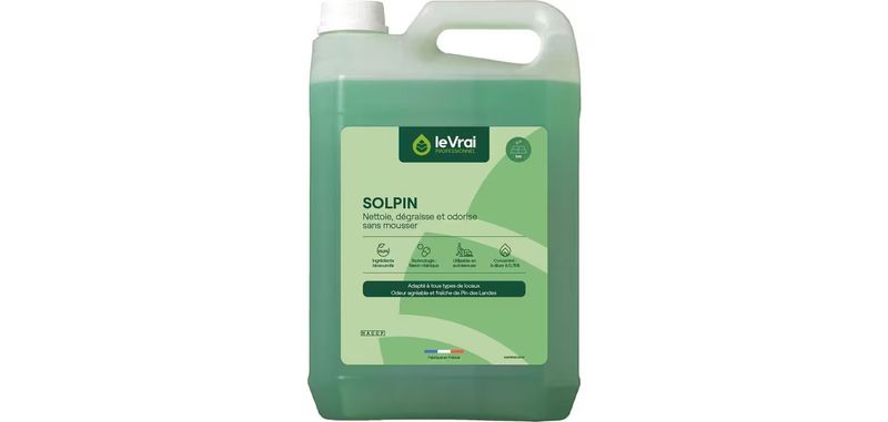 SOLPIN nettoyant sol multi surface détergent aux agents lavants d’origine vegetal bidon 5l