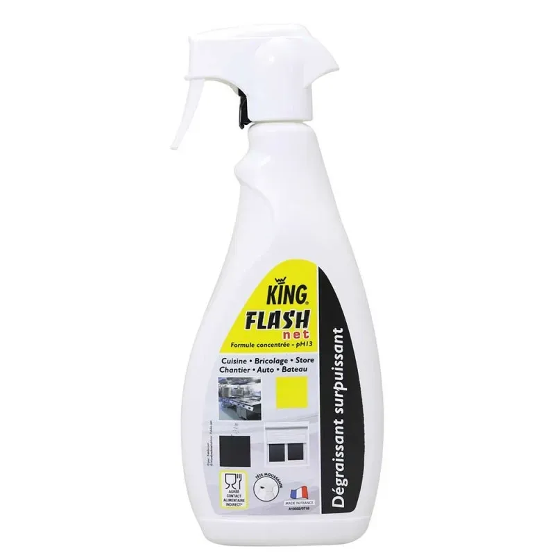 Flash Net - Nettoyant Dégraissant Surpuissant Surfaces - 750ml - King Flash Net - Nettoyant Dégraissant Surpuissant Surfaces - 750ml - King