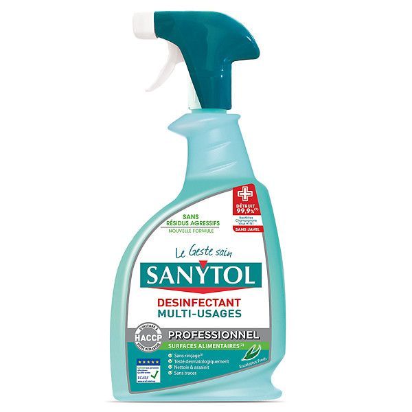 Désinfectant muti usages nettoyant HACCP SANYTOL EUCALYPTUS