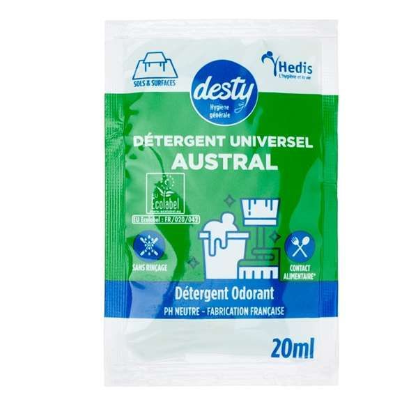 Sol surface détergent 2D neutre austral DESTY ECOLABEL 20ML