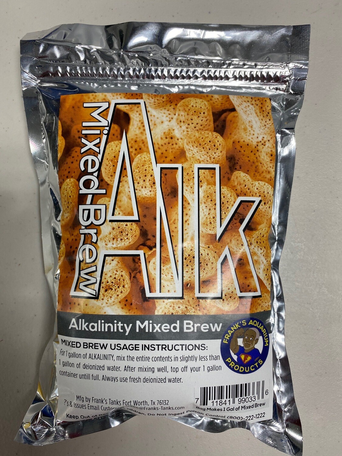 Frank's Tanks 1 gallon mix package of ( Alkalinity ) Mixed Brew