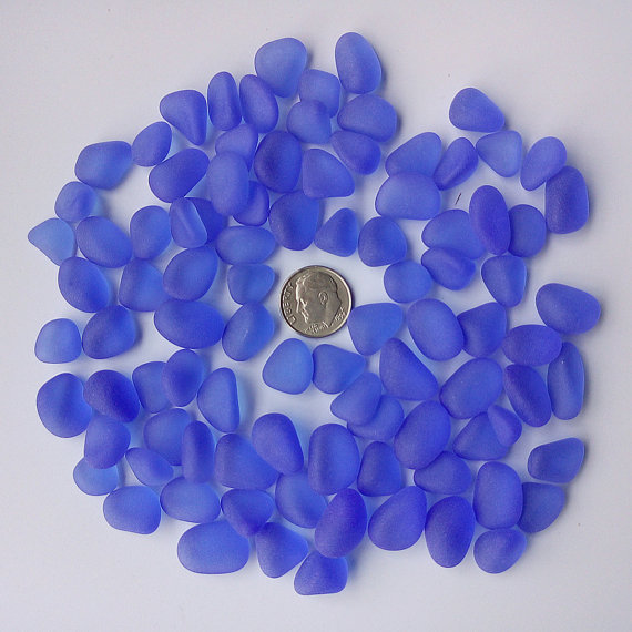 Nahant Beach Sea Glass 20 pieces Blue