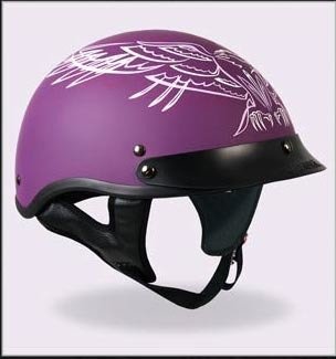 DOT CERTIFIED WOMAN&#39;S MOTORCYCLE HELMET PINK