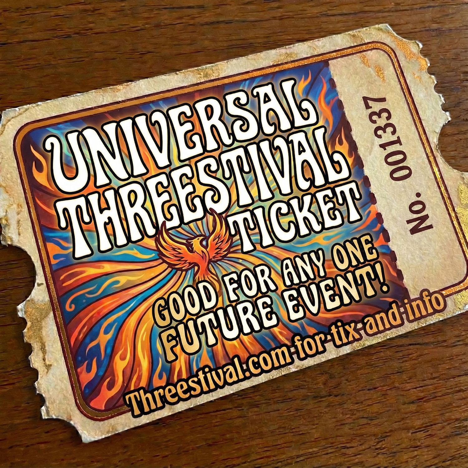 Universal Threestival Ticket (use for any one event! Never expires!)